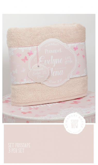 Trusou de botez  pentru fete cu fluturi si flori, Like a butterfly 7
